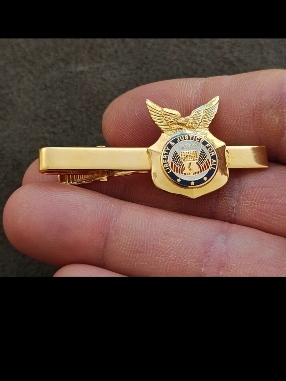 "Liberty & Justice For All" Law Enforcement or Corrections Officer Tie Bar.